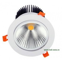 SPOTURI LED ROTUNDE MOBILE, Spot LED 30W COB Oglinda Rotund Mobil Alb , LED-Zone.ro