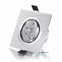 SPOTURI LED PATRATE MOBILE - Reduceri Spot LED 3x1W Patrat Mobil Argintiu Promotie