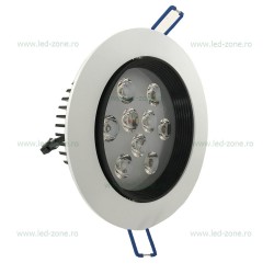 Spot LED 9x1W Rotund Mobil Alb - Negru