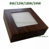 Spot LED 6W Patrat Aplicat Wenge