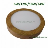 SPOTURI LED - Reduceri Spot LED 12W Rotund Aplicat Teak Promotie