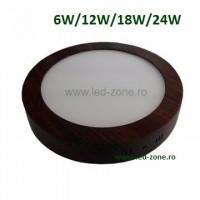 SPOTURI LED ROTUNDE, Spot LED 6W Rotund Aplicat Wenge, LED-Zone.ro