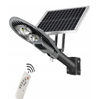 LAMPI LED STRADALE SOLARE, Lampa LED Iluminat Stradal 100W COB Solara cu Suport si Telecomanda, LED-Zone.ro
