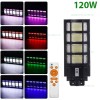 Lampa LED Iluminat Stradal 120W Solara cu RGB Senzor Miscare si Telecomanda