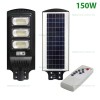 Lampa LED Iluminat Stradal 150W Solara cu Senzor Miscare si Telecomanda LZ01