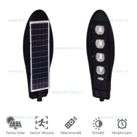 ILUMINAT STRADAL LED, Lampa LED Iluminat Stradal 200W Solara cu Senzor Miscare si Telecomanda, LED-Zone.ro