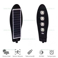 LAMPI LED STRADALE SOLARE - Reduceri Lampa LED Iluminat Stradal 200W Solara cu Senzor Miscare si Telecomanda Promotie