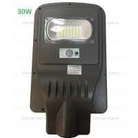 LAMPI LED STRADALE SOLARE - Reduceri Lampa LED Iluminat Stradal 30W 48xSMD Solara cu Senzor Miscare Promotie