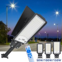 LAMPI LED STRADALE SOLARE, Black Friday - Lampa LED Iluminat Stradal 100W Solara cu Telecomanda LZ75C06, LED-Zone.ro