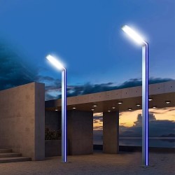 Stalp Iluminat LED 30W + 20W Ornamental Albastru 3M Premium