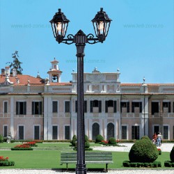 Stalp LED Gradina 2x6W Negru 2M ANNA