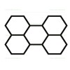 Set 5 Hexagoane LED Honeycomb 192W Tuburi 566mm