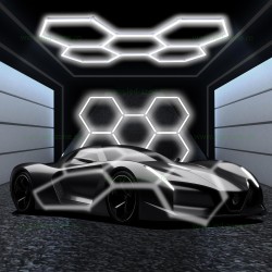 Set 5 Hexagoane LED Honeycomb 192W Tuburi 440mm