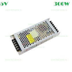Sursa Alimentare Banda LED 5V 300W 60A Carcasa Metal Fara Ventilator