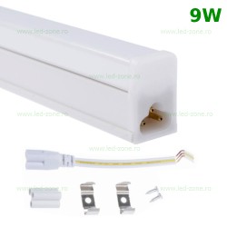 Tub LED T6 9W 60cm Patrat Mat Suport Inclus