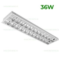 CORPURI LED LINIARE INTERIOR, Corp Iluminat LED 36W 120cm Incastrat 2x18W Tub T8, LED-Zone.ro