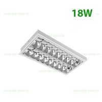 CORPURI LED LINIARE INTERIOR, Corp Iluminat LED 18W 60cm Incastrat 2x9W Tub T8, LED-Zone.ro