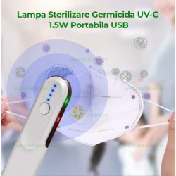 Lampa Sterilizare Germicida UV-C 1.5W Portabila USB
