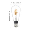 Bec E27-LED-ST64 1X4.9W 3000K IP20 400lm 110272