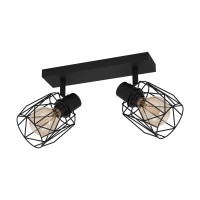 MODERN INDUSTRIAL, Black Friday - Plafonieră TOSSINO 2XE27 IP20 390043, LED-Zone.ro