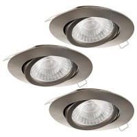 SPOTURI, Black Friday - Set 3 spoturi încastrate TEDO 1 GU10 3X4.8W IP20 95359, LED-Zone.ro