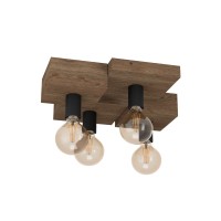 PLAFONIERE, Black Friday - Plafonieră vintage HALKIN 43798, LED-Zone.ro