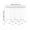 Lustră PARATEBUENO 1 LED 17X3W 3000K IP20 390403