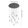Lustră SINDICAT LED 17X3W 3000K IP20 390413