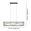 Lustră PENELA LED 46W 2700K-6500K IP20 390417