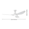 Ventilator plafon cu lumină PORTSEA LED 19W IP20 35112