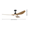 Ventilator plafon cu lumină PORTSEA LED 19W IP20 35113