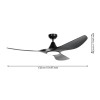 Ventilator plafon cu lumină PORTSEA LED 19W IP20 35114