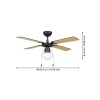 Ventilator plafon cu lumină FORTALEZA E27 60W IP20 35122