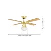 Ventilator plafon cu lumină FORTALEZA E27 60W IP20 35123