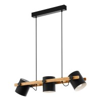 LUSTRE, Black Friday - Lustră HORNWOOD E27 3X60W IP20 780mm 43517, LED-Zone.ro