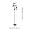 Lampadar TOWNSHEND 5 E27 2X60W 1665mm 44081