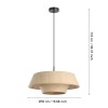 Pendul MARFORD E27 60W IP20 Ø500mm 44096