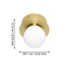 Aplică / Plafonieră MOSIANO LED 3.3W IP44 900658