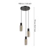 Lustră MAIONE E27 3X4W IP20 Ø300mm 901004