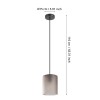 Pendul COLOMERA E27 40W IP20 Ø150mm 901162