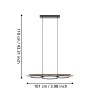 Pendul BOYAL LED 2X12.5W;15.5W 3000K IP20 901714