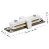 Conector mijloc șină TB CONNECTOR alb 99737