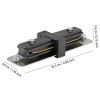 Conector mijloc șină TB CONNECTOR negru 99745
