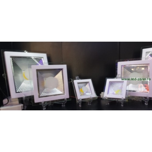 Spot LED 5w 10w 15w cob patrat sticla 500x500 1