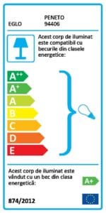 Set 3 spoturi încastrate PENETO GU10 3X4.6W IP20 94406 - imagine 2