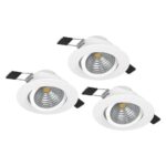 Set 3 spoturi încastrate SALICETO LED 3X6W IP20 900745