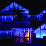 Instalatie LED Perdea Turturi 4x0.7m Diverse Culori Fir Negru - imagine 5