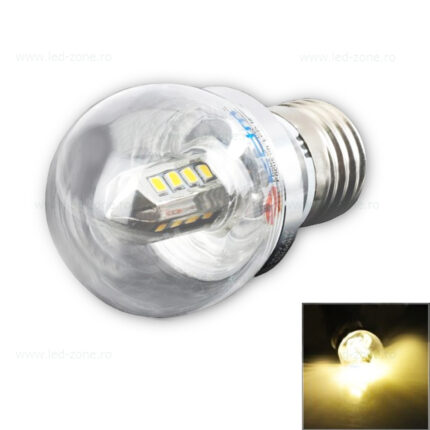 Bec LED E14 5W Glob Clar – soclu E14, 5 W, 240 lm