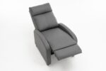 Fotoliu Recliner din Piele Ecologică, Spatar Rabatabil si Suport Picioare Extensibil, Gri - imagine 21