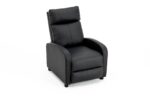 Fotoliu Recliner din Piele Ecologică, Spatar Rabatabil si Suport Picioare Extensibil, Negru - imagine 12